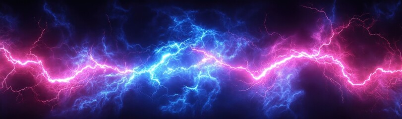 Vibrant Cosmic Nebula With Pink And Blue Energy Trails