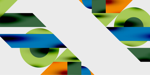 Modern abstract background featuring circles, lines, and triangles in a dynamic geometric composition. Perfect for stylish, tech, or creative-themed designs