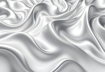 Obraz premium Silver Silk Drapery: Elegant, Flowing Abstract Texture