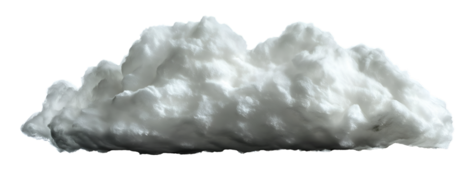 A fluffy white cloud, cut out. Isolated on transparent or white background, black cloud overcast