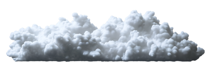 A fluffy white cloud, cut out. Isolated on transparent or white background