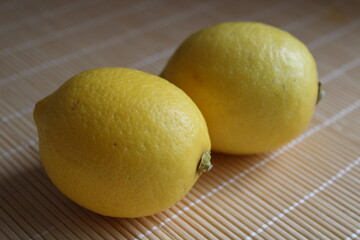 Lemons fresh fruits yellow