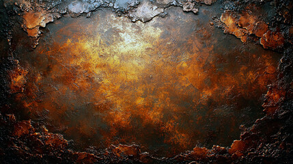 Intense Abstract Texture: Dark, Rusty Metal Background. Evocative Grunge Art Design