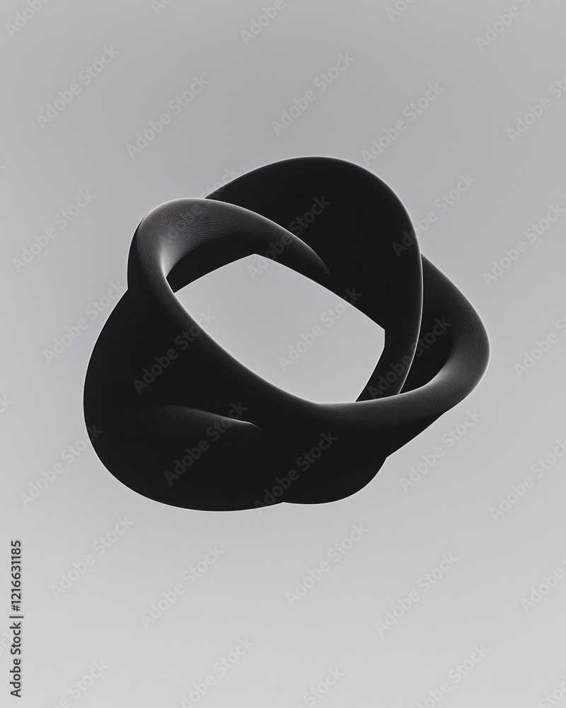 Leinwandbilder A minimalist photograph of a single line that loops and twists in impossible ways, illustrating the complexity and creativity of human thinking,