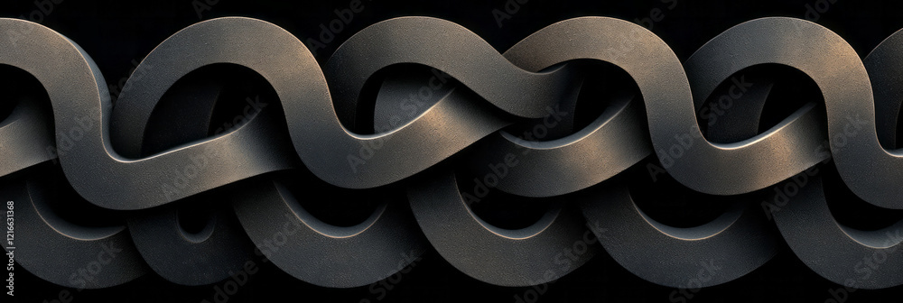 Leinwandbilder An elegant pattern of interwoven lines and shapes that create a visual illusion of a moving maze, representing the intricate nature of navigating complex thoughts,