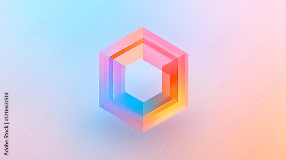 Poster abstract colorful cubes background