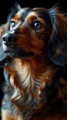 Portrait Of A Dachshund Puppy On Blurry Background