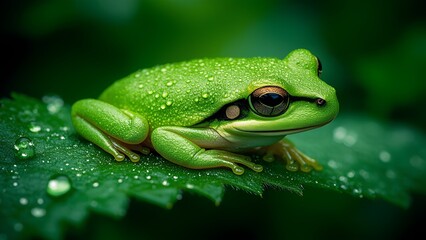 Fototapeta premium high res frog in the grass