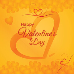 Fototapeta premium Happy Valentine's Day banner with hearts made of plasticine Happy Valentine's Day Poster or banner with many hearts. Vector illustration design