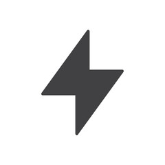 Lightening bolt icon Vector logo set flat