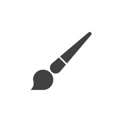 Paint brush icon Vector logo set flat