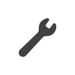 Wrench icon Vector logo set flat