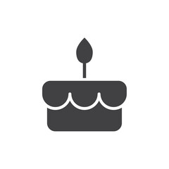 Birthday cake icon Vector logo set flat