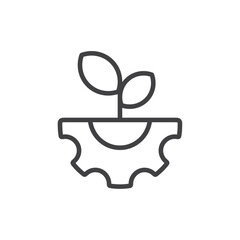 Leaf icon symbolizing eco-friendly energy or bio power.