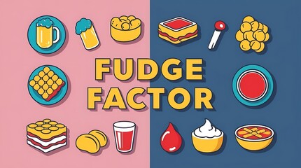 A Colorful Collection Of Food And Drink Icons