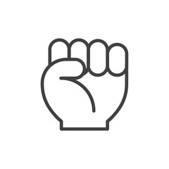 Closed fist icon symbolizing power or protest.