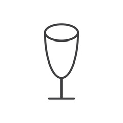 Simple wine glass icon symbolizing beverages or celebrations.
