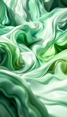 Obraz premium Abstract Green Silk Swirls Background Texture