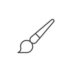 Simple paint brush icon symbolizing art or creativity.