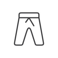 Simple pants icon symbolizing clothing or fashion.