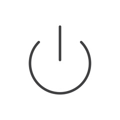 Simple power button icon symbolizing on or off.