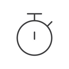 Simple stopwatch icon symbolizing time or speed.