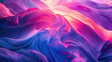 Obraz premium Abstract colorful waves with smooth gradients and dynamic textures.