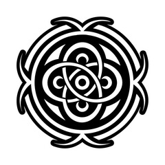 Sacred spiral symbol icon in glyph style