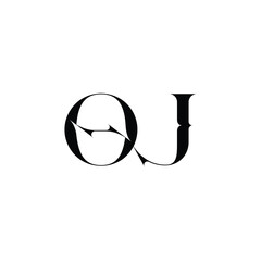 OJ monogram logo design letter text name symbol monochrome logotype alphabet character simple logo