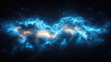 Fototapeta premium Glowing Cosmic Nebula Abstract Background