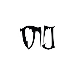 OJ monogram logo design letter text name symbol monochrome logotype alphabet character simple logo