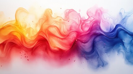 Fototapeta premium Watercolor stains with a colorful and abstract design. 