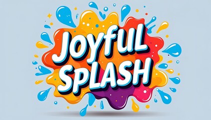 Joyful Splash Colorful Paint Splatter Design