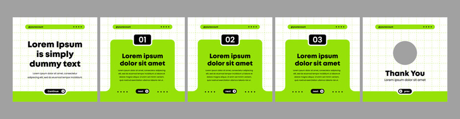 editable creative carousel template for social media post © Rozin