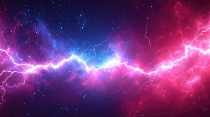 Cosmic Nebulae with Glowing Energy Streaks