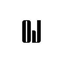 OJ monogram logo design letter text name symbol monochrome logotype alphabet character simple logo