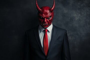Devil dressed in a business suit., Generative AI