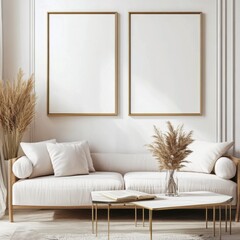 Elegant Living Room with Neutral Colors and Minimalist Decor