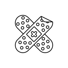 Band aid icon Vector logo set flat