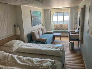 Passagierkabine auf einem Kreuzfahrtschiff