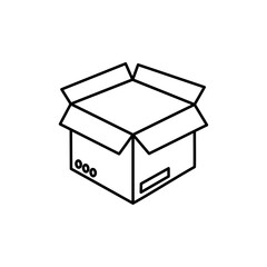 Box opened icon Vector logo set flat