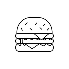 Burger icon Vector logo set flat