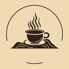 elegant illustration of cup of coffee