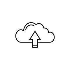 Cloud upload icon Vector logo set flat