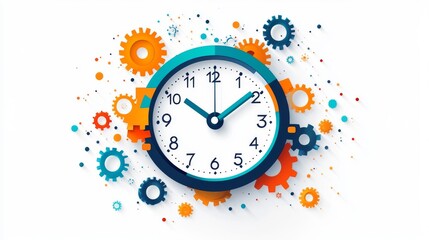 Time management strategies office space infographic modern design creative concept