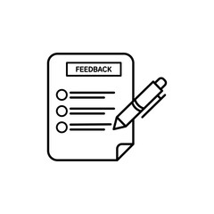 Feedback form icon Vector logo set flat