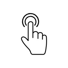 finger tap icon Vector logo set flat