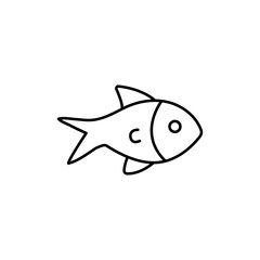 Fish icon Vector logo set flat