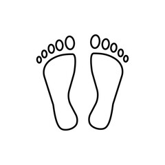 Footprint icon Vector logo set flat