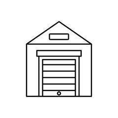 Garage icon Vector logo set flat